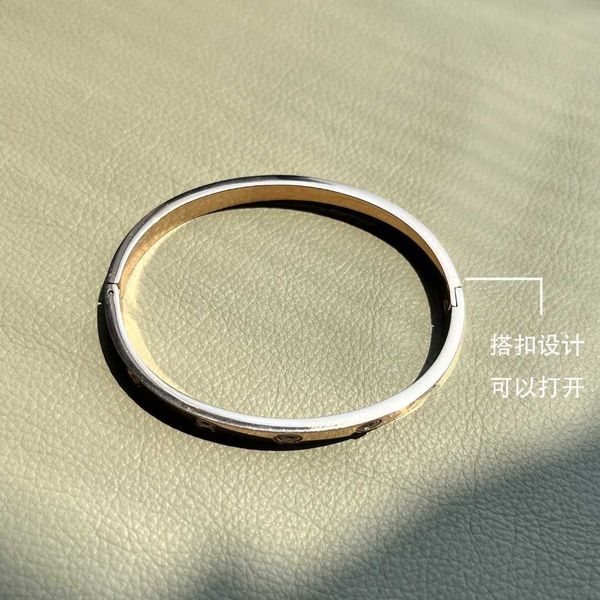 designer bracelet love bangle jewelry titanium steel synthetic zircon bracelet fashion japan and south korea women's colorless versatil, Black
designer bracelet love bangle jewelry titanium steel synthetic zircon bracelet fashion japan and south korea women's colorless versatil, Black