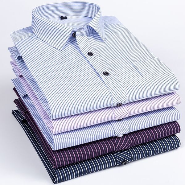 men's casual shirts mens business casual long sleeved shirt classic striped checked male social dress shirts for man 230329, White;black
men's casual shirts mens business casual long sleeved shirt classic striped checked male social dress shirts for man 230329, White;black