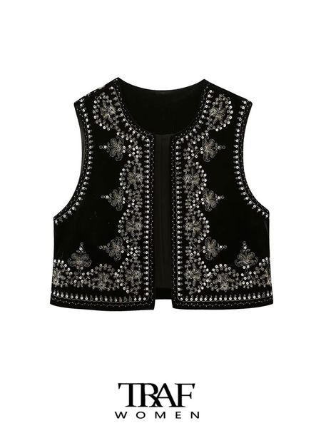 women's vests traf women's fashion sequin embroidery velvet open tank vintage o-neck sleeveless women's jacket fashion tank 2, Black;white
women's vests traf women's fashion sequin embroidery velvet open tank vintage o-neck sleeveless women's jacket fashion tank 2, Black;white