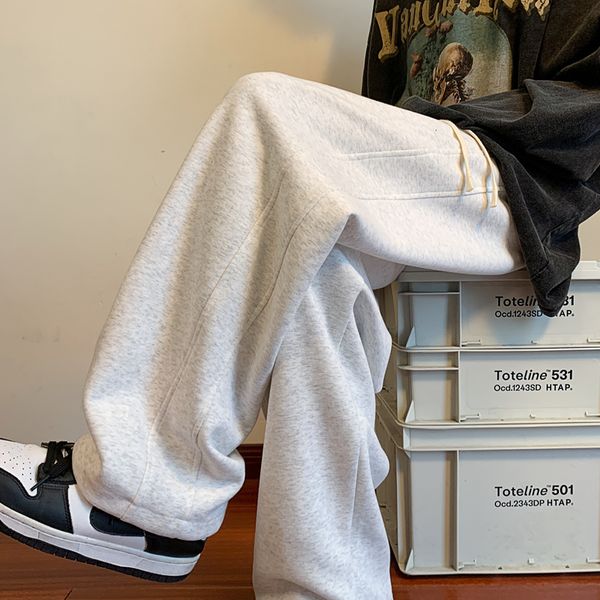 men's pants spring summer sweatpants men straight casual male korean loose drawstring joggers sports streetwear trousers 230329, Black
men's pants spring summer sweatpants men straight casual male korean loose drawstring joggers sports streetwear trousers 230329, Black