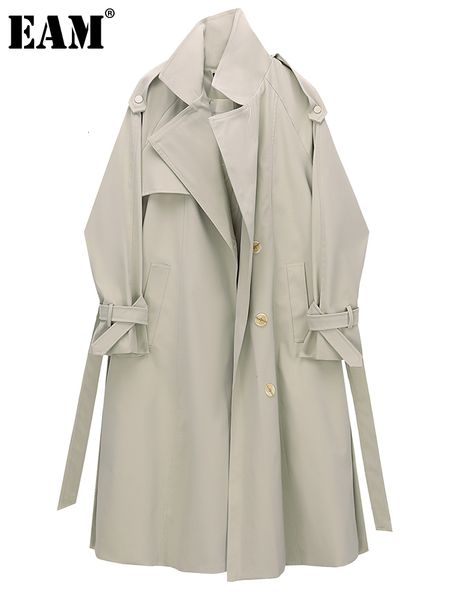 women's trench coats eam women apricot belted big size lapel long sleeve loose fit windbreaker fashion spring autumn 2023 1de6483 23032, Tan;black
women's trench coats eam women apricot belted big size lapel long sleeve loose fit windbreaker fashion spring autumn 2023 1de6483 23032, Tan;black