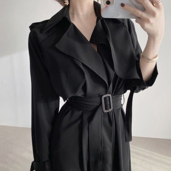 women's trench coats fashion solid color lapel doublebreasted windbreaker women autumn winter korean elegant lapel long sleven casual j, Tan;black
women's trench coats fashion solid color lapel doublebreasted windbreaker women autumn winter korean elegant lapel long sleven casual j, Tan;black