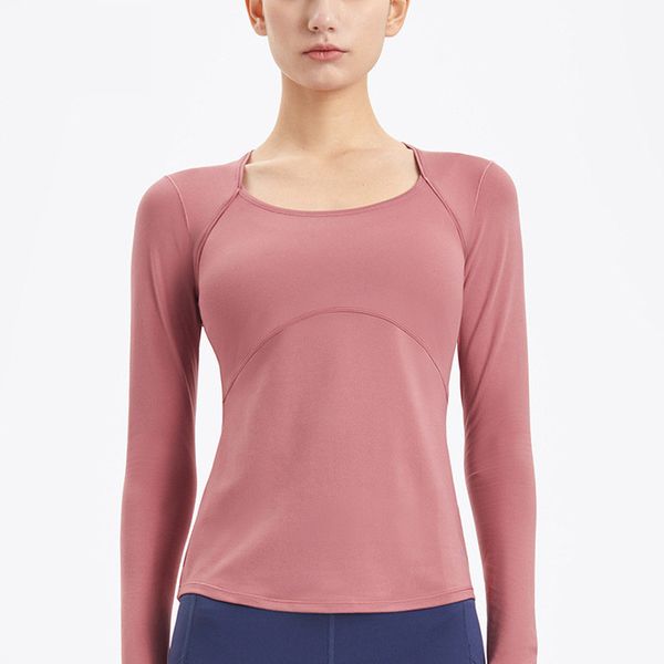 ll women's yoga long sleeve shirt tight fit solid color loose sports fitness round neck jogging sportswear breathable 4 colors ll803
ll women's yoga long sleeve shirt tight fit solid color loose sports fitness round neck jogging sportswear breathable 4 colors ll803