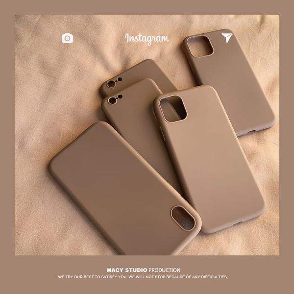 for iphone 13 14 pro max cases retro brown solid color simple korean couple phone case silicone cover for coque iphone 12 mini 11 pro xs max
for iphone 13 14 pro max cases retro brown solid color simple korean couple phone case silicone cover for coque iphone 12 mini 11 pro xs max