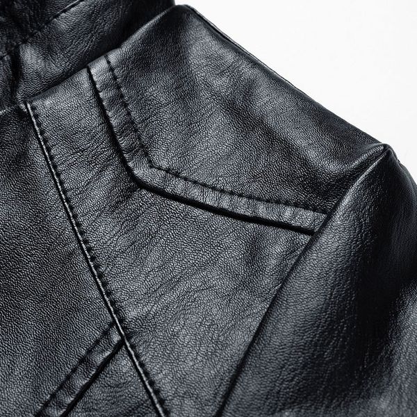men's leather faux men's spring and autumn trend motorcycle style overcame slim leather jacket in winter 230329, Black
men's leather faux men's spring and autumn trend motorcycle style overcame slim leather jacket in winter 230329, Black