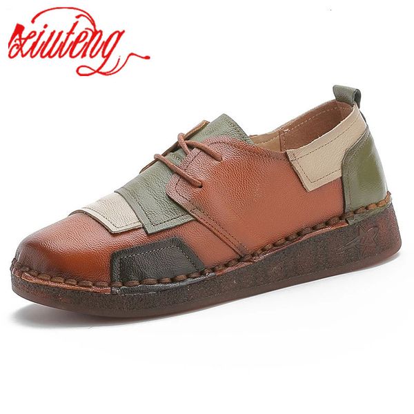 dress shoes xiuteng women mother ladies female cow genuine leather flats loafers slip on casual national style plaid shoes 230328, Black
dress shoes xiuteng women mother ladies female cow genuine leather flats loafers slip on casual national style plaid shoes 230328, Black