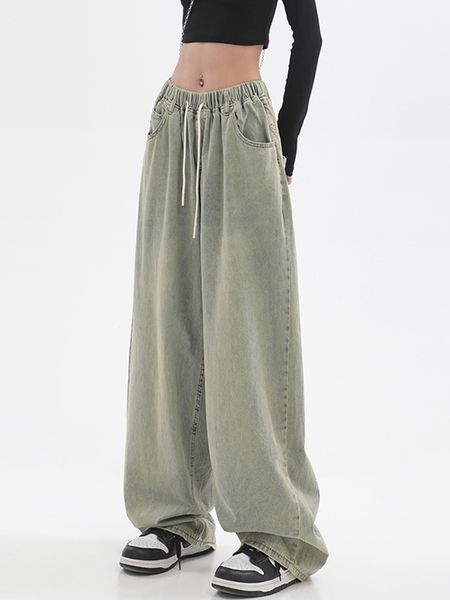 women's jean's jeans vintage high waist wide leg jean autumn street drawstring straight baggy mopping denim pants female trouser 2, Blue
women's jean's jeans vintage high waist wide leg jean autumn street drawstring straight baggy mopping denim pants female trouser 2, Blue
