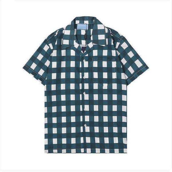 prad summer designer shirts men's hawaii short-sleeved silk bowling shirt casual shirts vintage lines of this luxury short sleeve dress, White;black
prad summer designer shirts men's hawaii short-sleeved silk bowling shirt casual shirts vintage lines of this luxury short sleeve dress, White;black