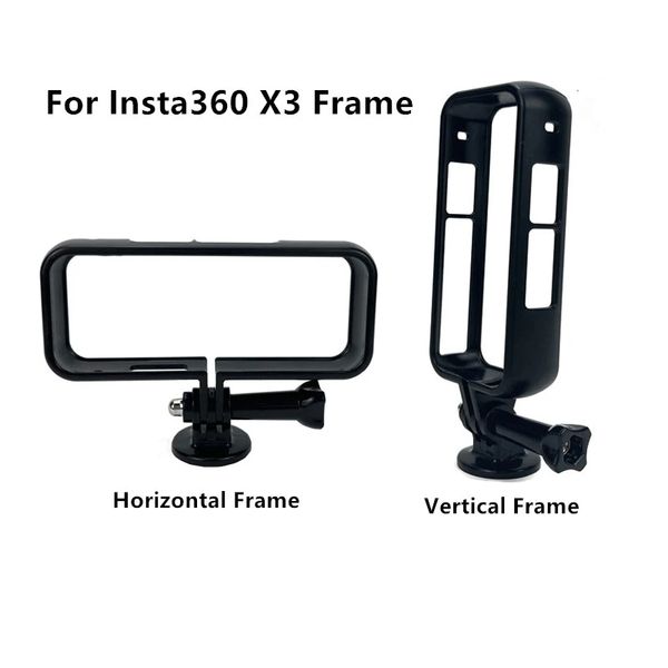 

camera strap horizontal frame vertical frame side open fixed border bracket mount adapter for insta360 one x3 panorama camera accessories