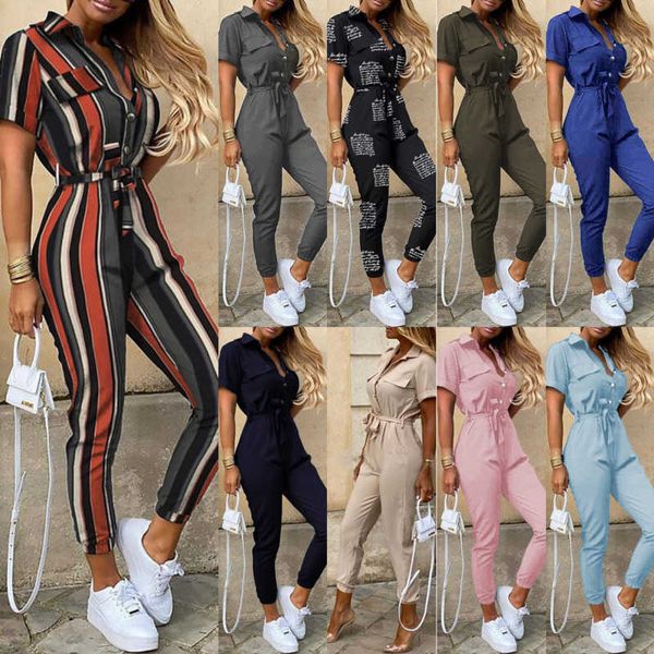 summer onesies 2023 womens jumpsuits short sleeve and pants bodysuits casual polo collar buckle print belt work rompers, Black;white
summer onesies 2023 womens jumpsuits short sleeve and pants bodysuits casual polo collar buckle print belt work rompers, Black;white