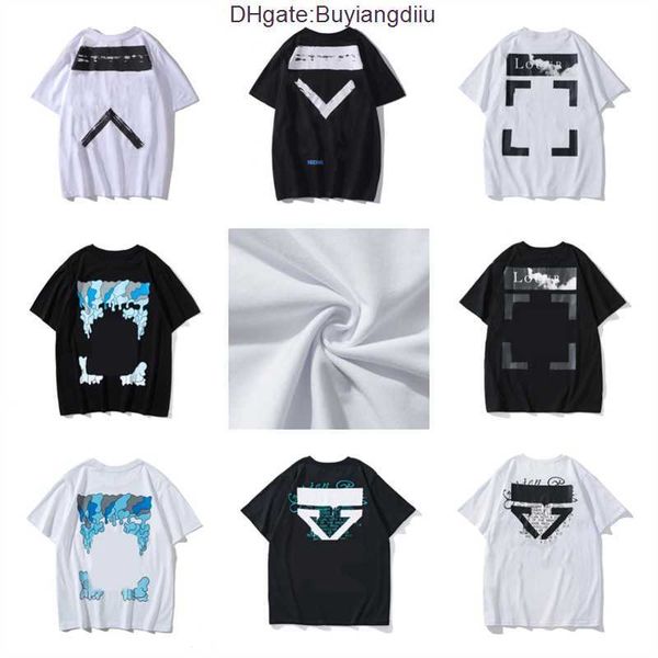 t shirts clothes off 2022 white summer new monet commemorative os short sleeve fashion brand ow couple t-shirt men and women, White;black
t shirts clothes off 2022 white summer new monet commemorative os short sleeve fashion brand ow couple t-shirt men and women, White;black