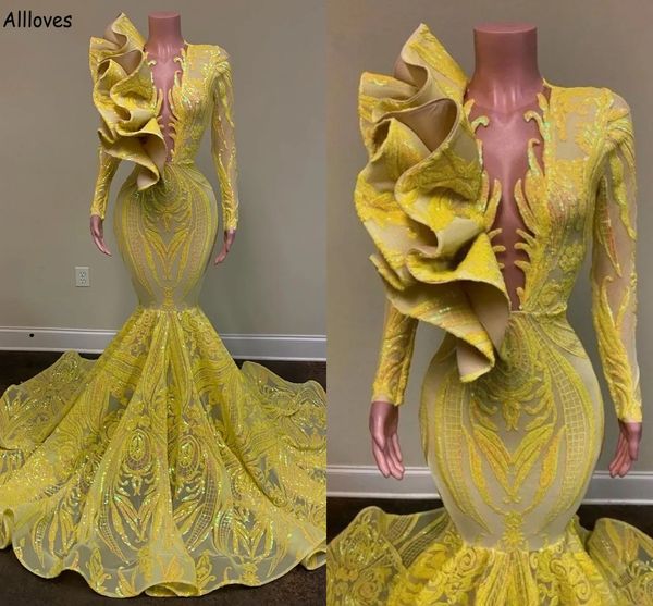 daffodil yellow mermaid prom dresses dubai arabic sequined lace ruffles vintage formal evening gowns slim and flare long sleeves secial occa, Black
daffodil yellow mermaid prom dresses dubai arabic sequined lace ruffles vintage formal evening gowns slim and flare long sleeves secial occa, Black