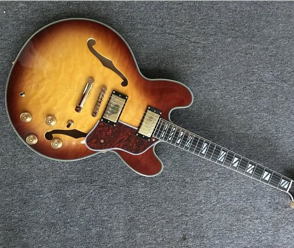 half-hollow f-hole jazz guitar, double-sided quilted maple guitar product multi-layer packaging
half-hollow f-hole jazz guitar, double-sided quilted maple guitar product multi-layer packaging