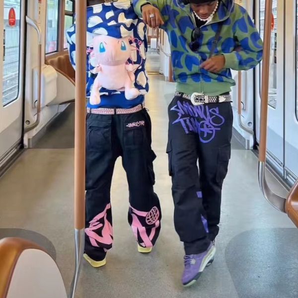 men's pants letter printing cargo pants men clothing harajuku vintage hip hop streetwear men pants loose casual wide leg mens pants 230, Black
men's pants letter printing cargo pants men clothing harajuku vintage hip hop streetwear men pants loose casual wide leg mens pants 230, Black