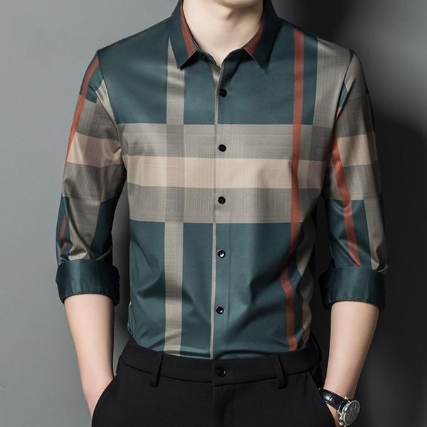 men's casual shirts streetwear fashion men vintage plaid shirts spring autumn business basic male clothing long sleeve lapel loose casu, White;black
men's casual shirts streetwear fashion men vintage plaid shirts spring autumn business basic male clothing long sleeve lapel loose casu, White;black