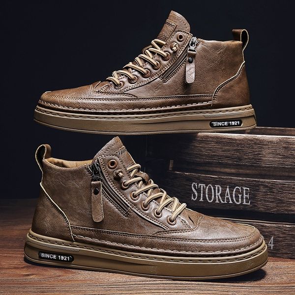 dress shoes leather boots men spring high casual for trend zipper walk flats winter vulcanized ankle zapatillas 230329, Black
dress shoes leather boots men spring high casual for trend zipper walk flats winter vulcanized ankle zapatillas 230329, Black