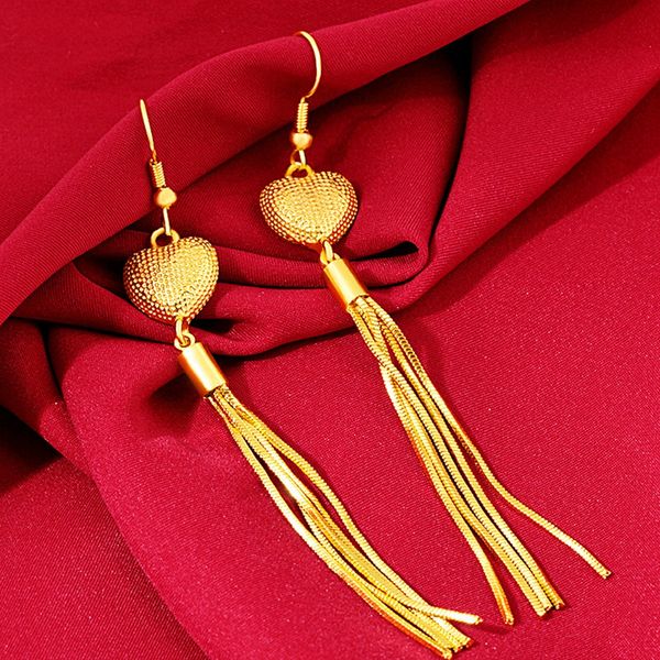 women dangle earrings heart long tassel real 18k yellow gold filled fashion lady classic jewelry gift, Silver
women dangle earrings heart long tassel real 18k yellow gold filled fashion lady classic jewelry gift, Silver