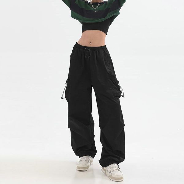 women's pants s spring summer oversize cargo solid color elastic waist baggy harajuku casual woman clothing 230329, Black;white
women's pants s spring summer oversize cargo solid color elastic waist baggy harajuku casual woman clothing 230329, Black;white
