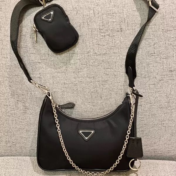 luxury designer shoulder bags 3 in 1nylon handbags elling wallet women bags crossbody bag hobo purses, Black;red
luxury designer shoulder bags 3 in 1nylon handbags elling wallet women bags crossbody bag hobo purses, Black;red