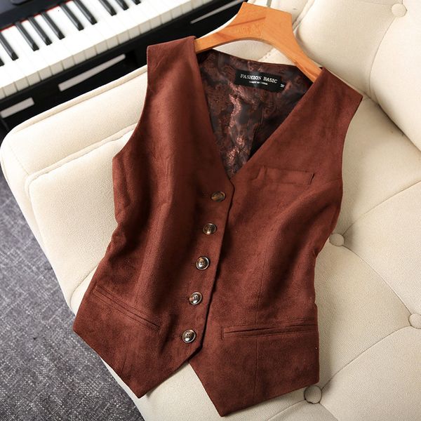 women's vests fashion women's vintage suede set waist coat solid trendy tank sleeveless jacket ultra thin women's tank 4xl a5, Black;white
women's vests fashion women's vintage suede set waist coat solid trendy tank sleeveless jacket ultra thin women's tank 4xl a5, Black;white