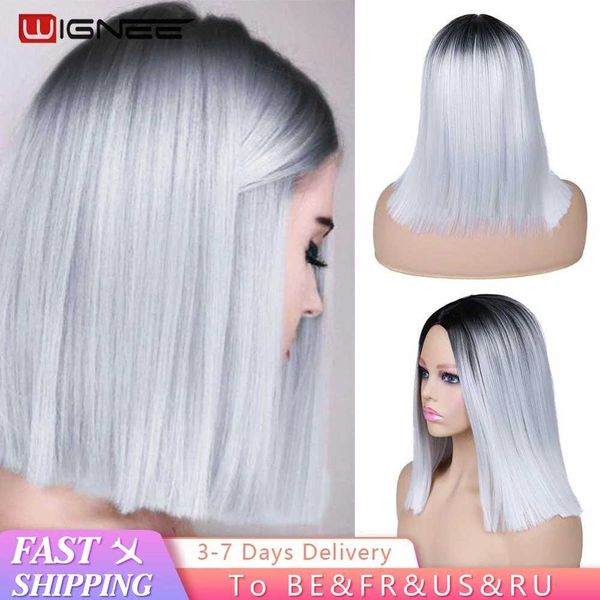 synthetic wigs wignee 2 tone synthetic wig ombre white ash blonde for women middle part short straight hair high temperature cosplay wigs 23, Black
synthetic wigs wignee 2 tone synthetic wig ombre white ash blonde for women middle part short straight hair high temperature cosplay wigs 23, Black