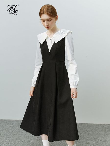 casual dresses fsle doll neck organ pleated dress women autumn winter elegant black white contrast color high waist fake two-piece skirt fem, Black;gray
casual dresses fsle doll neck organ pleated dress women autumn winter elegant black white contrast color high waist fake two-piece skirt fem, Black;gray