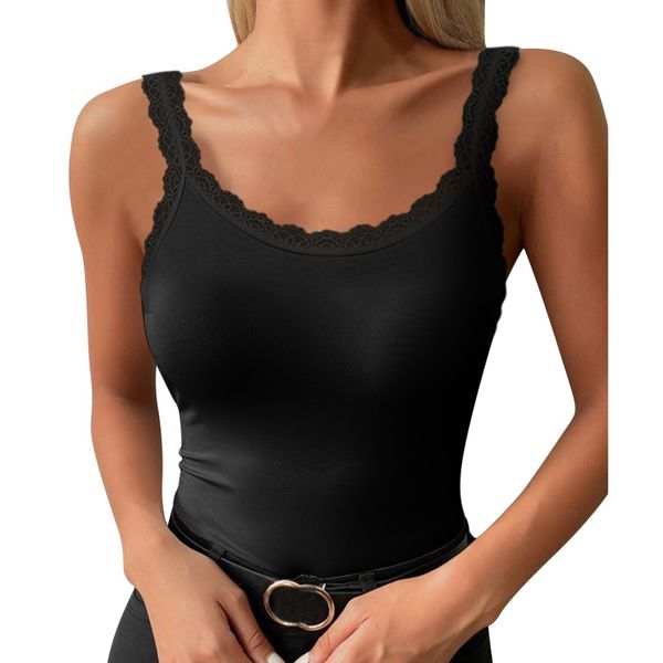 women's tanks camis fashion women solid lace strap vest sleeveless underwear splice tank blouse round neck suspender stitching 230329, White
women's tanks camis fashion women solid lace strap vest sleeveless underwear splice tank blouse round neck suspender stitching 230329, White