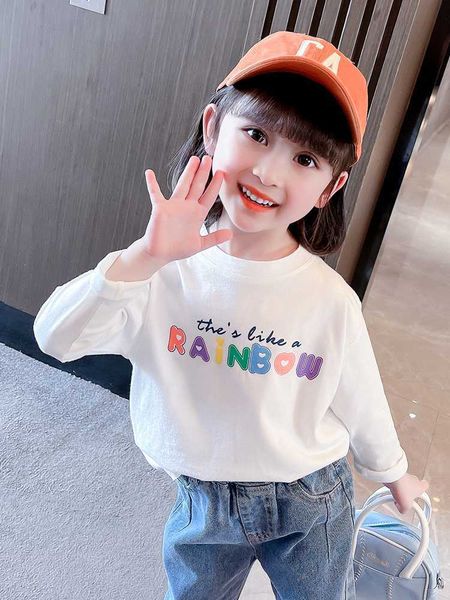 girls' long sleeve t-shirt spring and autumn 2023 new korean fashionable baby fashion children's underlay t letter, Black
girls' long sleeve t-shirt spring and autumn 2023 new korean fashionable baby fashion children's underlay t letter, Black