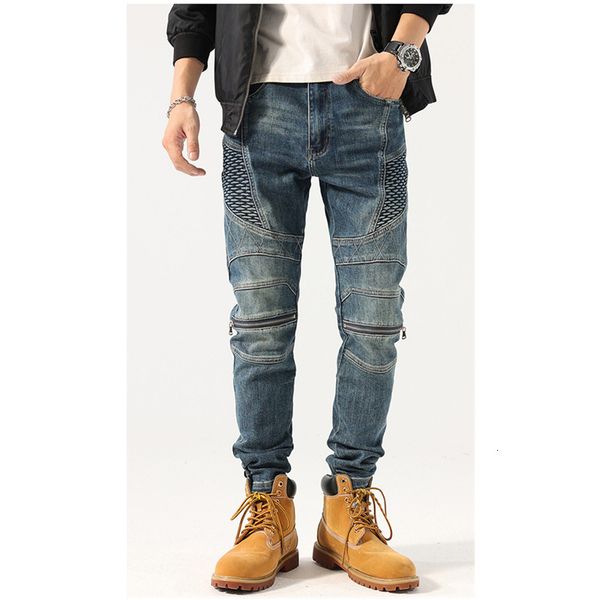 men's jeans streetwear men pattern recreational blue pants small trouser leg self-cultivation elastic force jeans autumn female 230329
men's jeans streetwear men pattern recreational blue pants small trouser leg self-cultivation elastic force jeans autumn female 230329