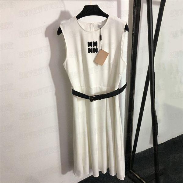 women vest dresses letter embroidery fashion skirts with pu leather belt summer sleeveless casual dress, Black;gray
women vest dresses letter embroidery fashion skirts with pu leather belt summer sleeveless casual dress, Black;gray