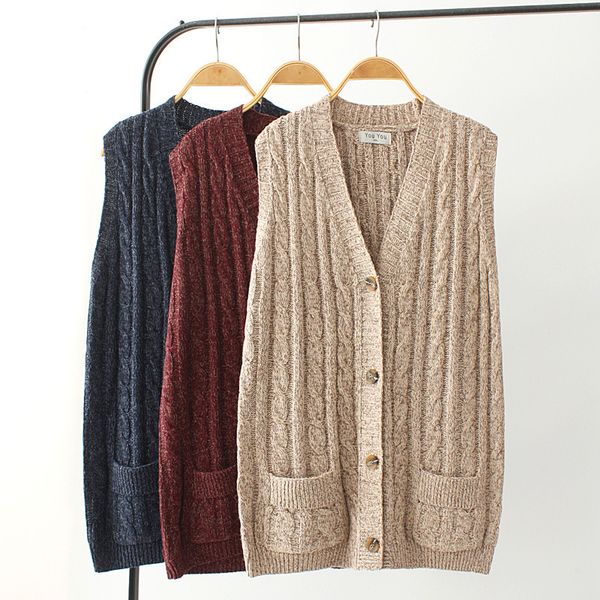 women's vests autumn v-neck single breast women's tank plus size loose tank women's long knit tank sweater women's winte, Black;white
women's vests autumn v-neck single breast women's tank plus size loose tank women's long knit tank sweater women's winte, Black;white