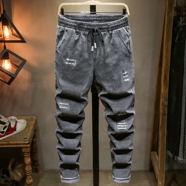 men's jeans spring men's large size ripped gray jeans drawstring design stretch denim pants male brand 5xl 6xl 7xl 8xl 9xl 10xl 23, Blue
men's jeans spring men's large size ripped gray jeans drawstring design stretch denim pants male brand 5xl 6xl 7xl 8xl 9xl 10xl 23, Blue