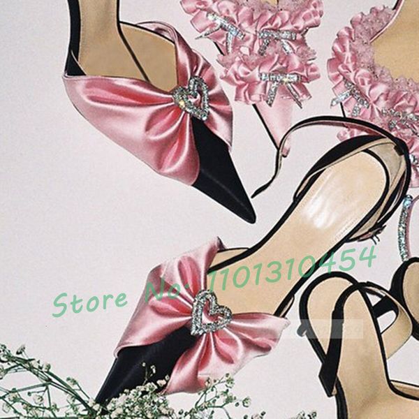 slippers pink bowknot pointy heart sandals women lovely high heels black satin shoes summer flowers crystal elegant casual party 230329
slippers pink bowknot pointy heart sandals women lovely high heels black satin shoes summer flowers crystal elegant casual party 230329