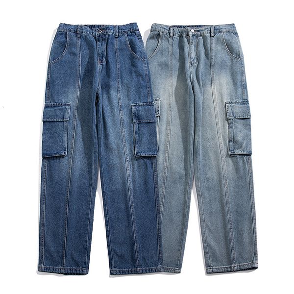 men's jeans spring cargo jeans men's baggy big pocket denim pants street fashion casual korean wide leg trousers streetwear 230329, Blue
men's jeans spring cargo jeans men's baggy big pocket denim pants street fashion casual korean wide leg trousers streetwear 230329, Blue