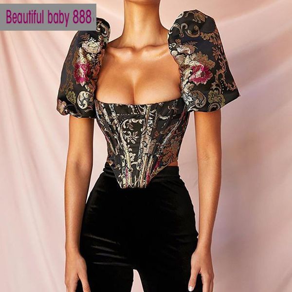 tanks 2022new summer elegant square collar jacquard boned bustier crop shirt puff sleeve backless zipper shirts blouse women, Black;white
tanks 2022new summer elegant square collar jacquard boned bustier crop shirt puff sleeve backless zipper shirts blouse women, Black;white