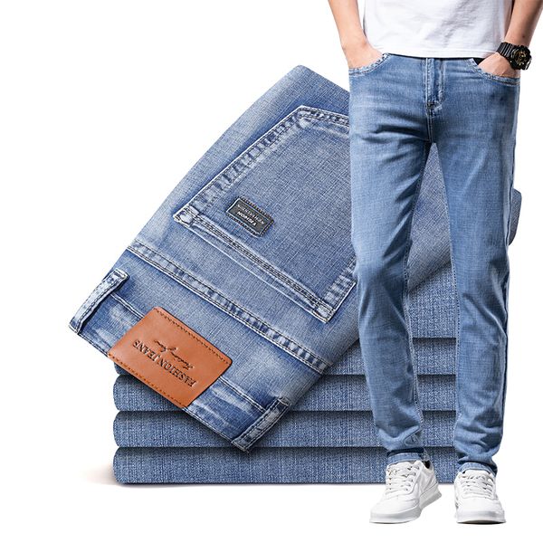 men's jeans spring summer men stretch lightwight jeans fashion casual slim fit denim trousers male blue pants men thin jeans clothing 2
men's jeans spring summer men stretch lightwight jeans fashion casual slim fit denim trousers male blue pants men thin jeans clothing 2