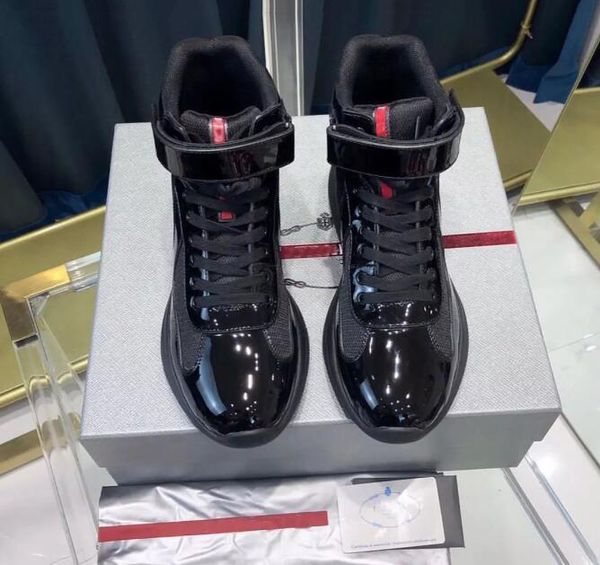 2023 luxury sports shoes perfect americas cup high-sneakers shoes men casual walking rubber sole men's sports mesh fabric patent leathe, Black
2023 luxury sports shoes perfect americas cup high-sneakers shoes men casual walking rubber sole men's sports mesh fabric patent leathe, Black