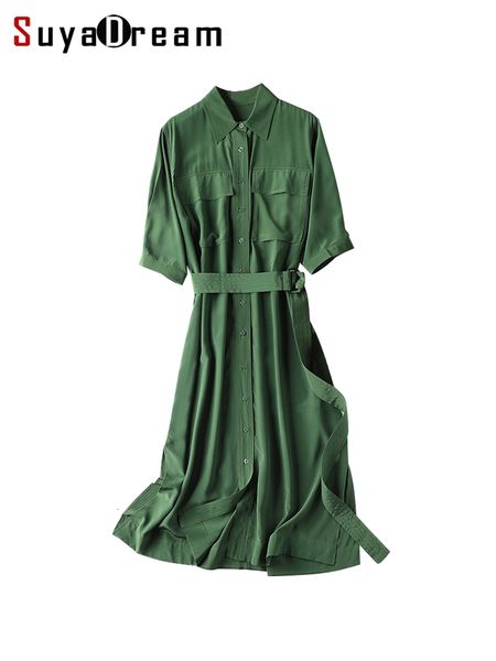 casual dresses suyadream woman office lady 100%real silk summer chic long dress sashes chest pockets shirt dresses green 230329, Black;gray
casual dresses suyadream woman office lady 100%real silk summer chic long dress sashes chest pockets shirt dresses green 230329, Black;gray