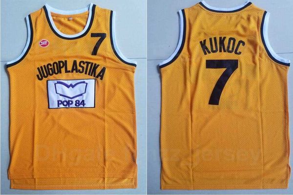 man moive basketball 7 toni kukoc jersey jugoplastika split pop team color yellow stitched and embroidery sports pure cotton breathable on s, Black
man moive basketball 7 toni kukoc jersey jugoplastika split pop team color yellow stitched and embroidery sports pure cotton breathable on s, Black