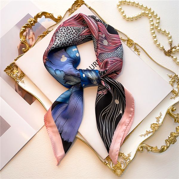scarves silk feeling 70cm scarf hijab women luxury summer neck tie female hair hand wrist bandana headkerchief wrpas echarpe 230328, Blue;gray
scarves silk feeling 70cm scarf hijab women luxury summer neck tie female hair hand wrist bandana headkerchief wrpas echarpe 230328, Blue;gray