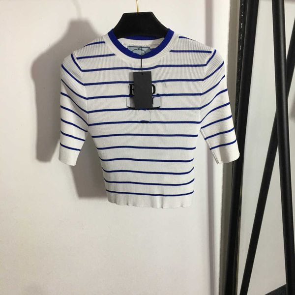 23ss womens t-shirt womens knits designer clothes women chest logo letter striped short sleeve sweater women clothes, White
23ss womens t-shirt womens knits designer clothes women chest logo letter striped short sleeve sweater women clothes, White