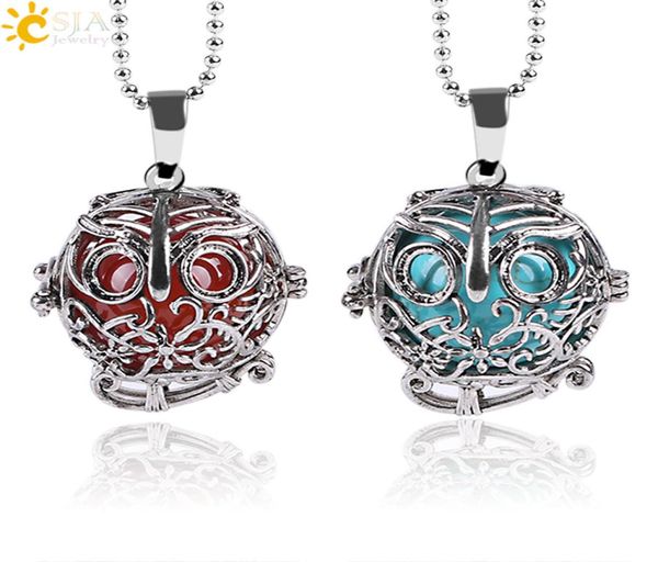 csja owl animal retro silver essential oil perfume diffuser charms pendant necklace men women locket jewelry natural gemstone bead1431420
csja owl animal retro silver essential oil perfume diffuser charms pendant necklace men women locket jewelry natural gemstone bead1431420
