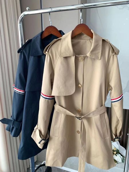 women's trench coats winter for women autumn luxury brand rwb striped design overcoat casual simple classic tb female long 230329, Tan;black
women's trench coats winter for women autumn luxury brand rwb striped design overcoat casual simple classic tb female long 230329, Tan;black