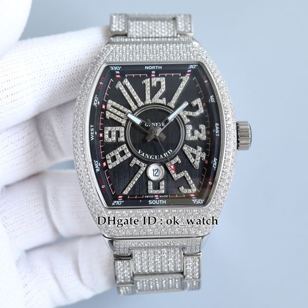 new watch vanguard v45 sc dt miyota automatic mens watch black dial diamond bracelet fashion 44mm date gents sport watches 3 colors, Slivery;brown
new watch vanguard v45 sc dt miyota automatic mens watch black dial diamond bracelet fashion 44mm date gents sport watches 3 colors, Slivery;brown