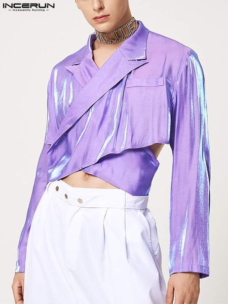 men's suits blazers incerun men's irregular jacket solid street dress polo long sleeve hollow crop set shiny fashion casual men�, White;black
men's suits blazers incerun men's irregular jacket solid street dress polo long sleeve hollow crop set shiny fashion casual men�, White;black