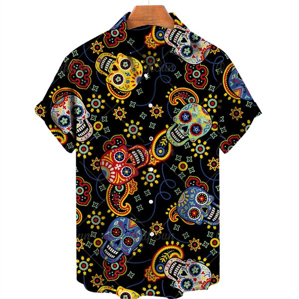 men's casual shirts summer skull 3d print hawaiian shirt for men 5xl oversized short sleeve character men breathable loose shirts men 2, White;black
men's casual shirts summer skull 3d print hawaiian shirt for men 5xl oversized short sleeve character men breathable loose shirts men 2, White;black