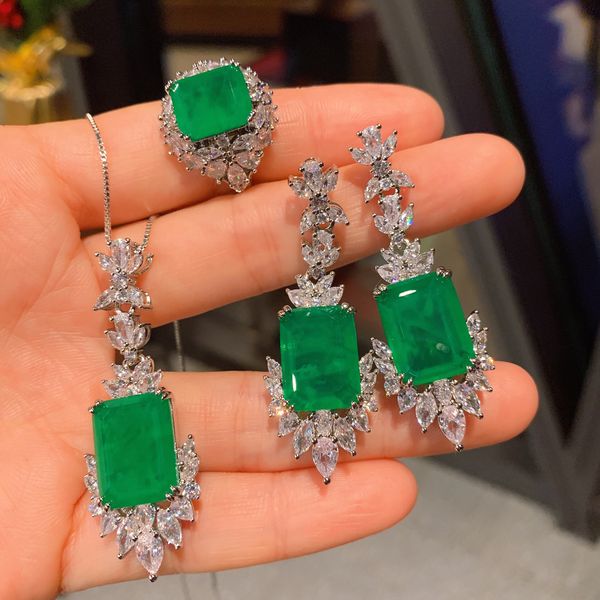 vintage lab emerald diamond jewelry set 14k gold engagement wedding rings earrings necklace for women bridal jewelry gift, Slivery;golden
vintage lab emerald diamond jewelry set 14k gold engagement wedding rings earrings necklace for women bridal jewelry gift, Slivery;golden