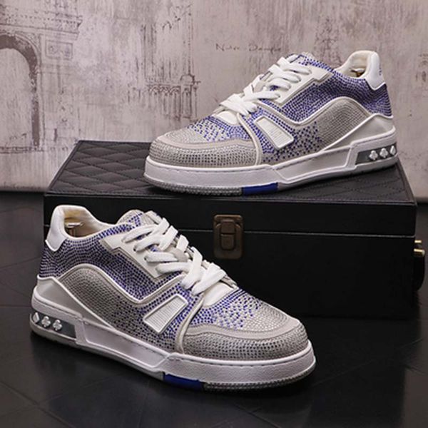 men's sneakers flat leather shoes rhinestone fashion men embroidery loafer dress smoking slipper casual diamond shoes, Black
men's sneakers flat leather shoes rhinestone fashion men embroidery loafer dress smoking slipper casual diamond shoes, Black