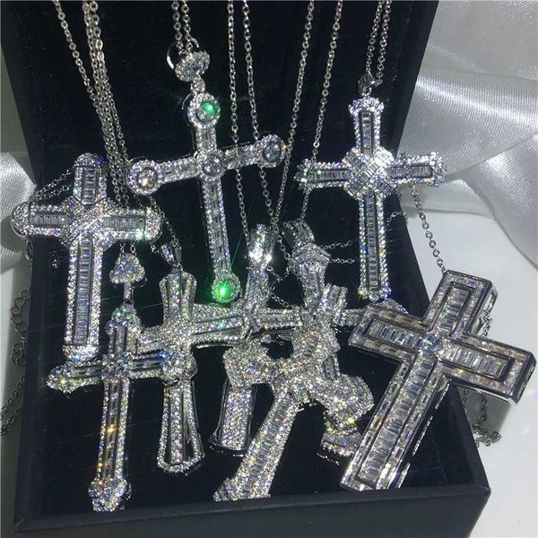 20 style handmade hiphop big cross pendant 925 sterling silver cz stone vintage pendant necklace for women men wedding jewelry
20 style handmade hiphop big cross pendant 925 sterling silver cz stone vintage pendant necklace for women men wedding jewelry
