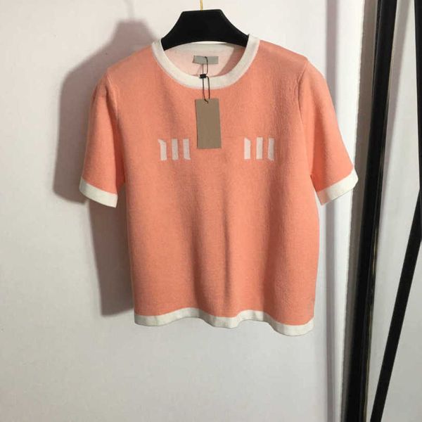 23ss womens knits t-shirt tee designer clothes women round neck chest logo letter short sleeve knitted shirt t-shirt women clothes a1, White
23ss womens knits t-shirt tee designer clothes women round neck chest logo letter short sleeve knitted shirt t-shirt women clothes a1, White